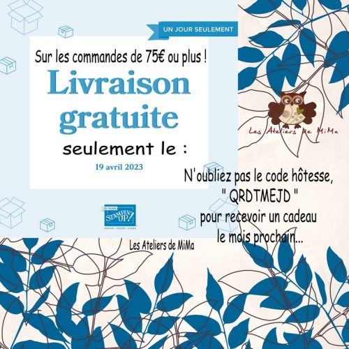 Surprise !!! Les frais de ports offerts